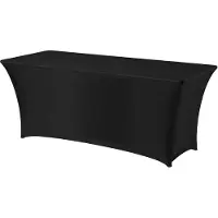 Hendi 814406 fyrkantig duk utan strykning 150x76 cm jersey tyg svart