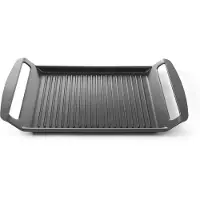 Hendi Grillplatta, räfflad, för induktionshällar, TEFLON, 39x26cm, HENDI 629130