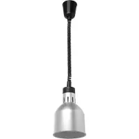 Super Merchant Hängande cylindrisk konisk silverfärgad matvärmelampa 250W