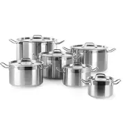 Hendi Profi Line medelstor gryta med lock 7 l diameter 240 x 150 h Hendi 831403
