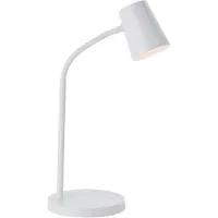 Brilliant LED skrivbordslampa Illa, dimbar, Vitt / opal, Arbetsrum / kontor, Syntetmaterial, Modern, LED-bordslampa