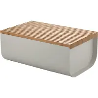 Alessi BG03 WG Mattina brödlåda i stål och bambu, Warm Grey