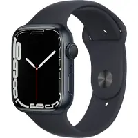 Apple Watch Series 7 (GPS) - 45 mm - midnattsaluminium - smart klocka med sportband - fluoroelastomer - midnatt - bandstorlek: standard - 32 GB - W...