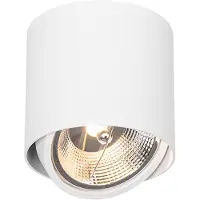 QAZQA Smart utanpåliggande spotlight vit roterbar och lutbar inkl. Wifi GU10 111mm - Impact