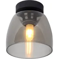 Lucide Taklampa Tyler, dimbar, Svart, Badrum, Glas, Taklampa