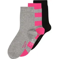 Falke Sockor gråmelerad / ljusrosa / svart / vit