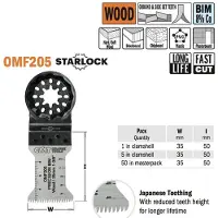 Cmt Instickssågblad OMF205 Long Life; BiM; 35 mm; 5 st.