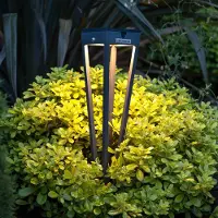 LES JARDINS Solcellslampa Tinka, dimbar, Aluminium / grå / zink, Aluminium / grå / zink, Solcellslampor