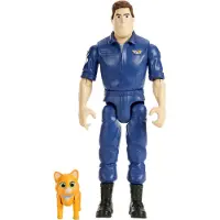 Mattel Disney och Pixar Lightyear Jumpsuit Buzz Lightyear Actionfigur, 12 Rörliga Leder & Robotkatten Sox, 5 tum