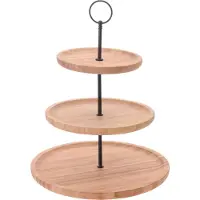 Huismerk Excellent Houseware bambufat 3-vånings 35 cm