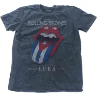 Ginza.se The Rolling Stones: Unisex T-Shirt/Havana Cuba (Denim Blue) (Wash Collection) (Small)