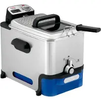 Tefal FR 8040 - deep fryer - Oleoclean Pro Inox & Design, 3,5 L, 1,2 kg, Black / Stainless Steel, 2300 W, 348 mm