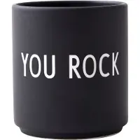 Design Letters Mugg - Favourite - Porslin - Svart Du Rock - - One Size - Mugg