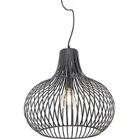 QAZQA Modern pendellampa svart 48 cm - Saffira