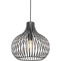 QAZQA Modern pendellampa svart 38 cm - Saffira