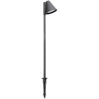 VIOKEF Gånglampa Gilbert med markpett, Aluminium / grå / zink, Aluminium / grå / zink