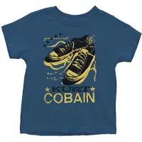 Ginza.se Kurt Cobain: Kids Toddler T-Shirt/Laces (Navy Blue) (18 Months)
