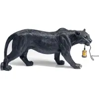 Kare Bordslampa Animal Bagheera, Svart, Vardagsrum / matsal, Syntetmaterial, Bordslampa