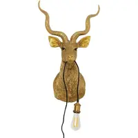 Kare Design vägglampa Animal Goat, Mässing / guld, Vardagsrum / matsal, Syntetmaterial, Design, Vägglampa, vägglampa inomhus