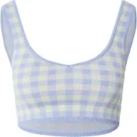 EDITED The Label Broderad topp 'Palina' ljusblå / naturvit