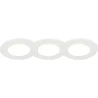 QAZQA Set med 3 badrumsinfällda spotlights runda LED 5W vita vattentäta - Blanca