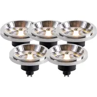 LUEDD Set med 5 GU10 LED-lampor AR111 11W 820lm 3000K