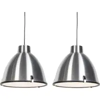 QAZQA Set med 2 pendellampor aluminium 38 cm dimbar - Anteros