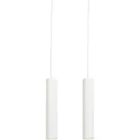 QAZQA Set med 2 designpendellampor vita - Tuba Small