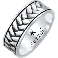 KUZZOI Ring svart / silver