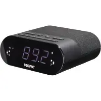 Denver CRQ-107 klockradio med trådlös laddning / väckarklocka med radio / alarmklocka Qi