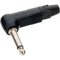 Neutrik NP2RX-BAG Hörlursuttag 6.35 mm Kontakt hane vinklad Antal poler: 2 Mono Svart 1 st