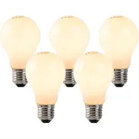 LUEDD Set med 5 E27 LED-lampor med glödtrådseffekt opalglas 3W 250lm 2200K