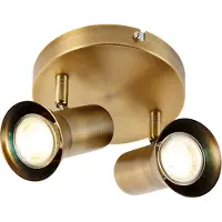 QAZQA Takspotlight brons rund tippbar och roterbar - Karin 2