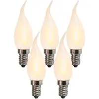LUEDD Set med 5 E14 LED-ljuskällor med matt yta BXS35 1W 100 lumen 2200K