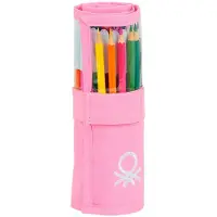Safta Roll Up 27 Pieces Benetton Blooming Pencil Case Rosa Man