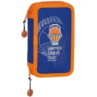 Safta Valencia Basket Small Double Filled 28 Pieces Pencil Case Orange,Blå Man