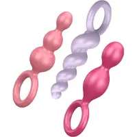 Satisfyer Booty Call - analpluggset - färgglad (3‑delars)