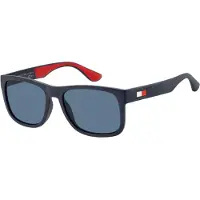 Tommy Hilfiger Herr TH1556/S Rektangulära Solglasögon, BL REDWHT, 56 mm