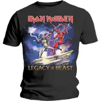 Ginza.se Iron Maiden: Unisex T-Shirt/Legacy Beast Fight (Black) (Back Print) (X-Large)
