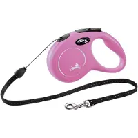 Flexi New CLASSIC, Hund, Utdragbart koppel, Rosa, Sladd, 20 kg, 5 m