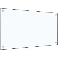 Super Merchant Vidaxl Skyddspanel för Kök, Genomskinlig, 90X50 Cm, Glas