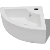 vidaXL Handfat med Överlopp, 45 X 32 X 12,5 Cm, Vitt
