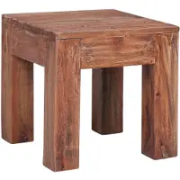 vidaXL Soffbord 30x30x30 cm massivt mahognyträ