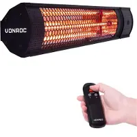 Vonroc Värmare Marsili 2000W – med fjärrkontroll | Svart