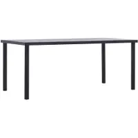 vidaXL Matbord svart och betonggrå 180x90x75 cm MDF