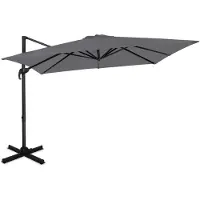 Vonroc Parasoll Pisogne 300x300cm – Premium parasoll | Grå