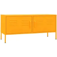 vidaXL Tv-bänk senapsgul 105x35x50 cm stål