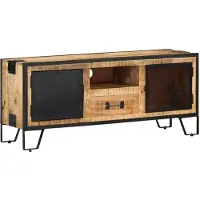 vidaXL TV-bänk 110x31x46 cm grovt mangoträ