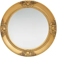 vidaXL Väggspegel barockstil 50 cm guld