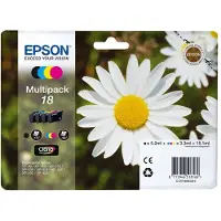 Epson Claria Home 18 bläckpatroner - Paket med 4 svarta/trefärgade